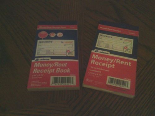 Lot of 2 Money/Rent Receipt Books