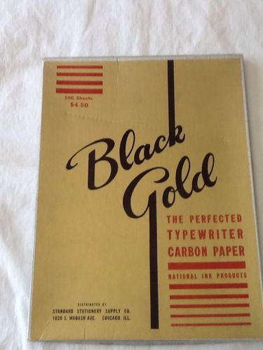 Vintage Black Gold Typewriter Carbon Paper 8.5 x 11 Box of 32  Red and Black