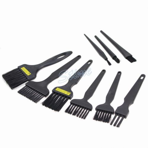 9Pcs in 1 Plastic Black Brushs For PCB Motherboard Computer Clean Cleaning Dust