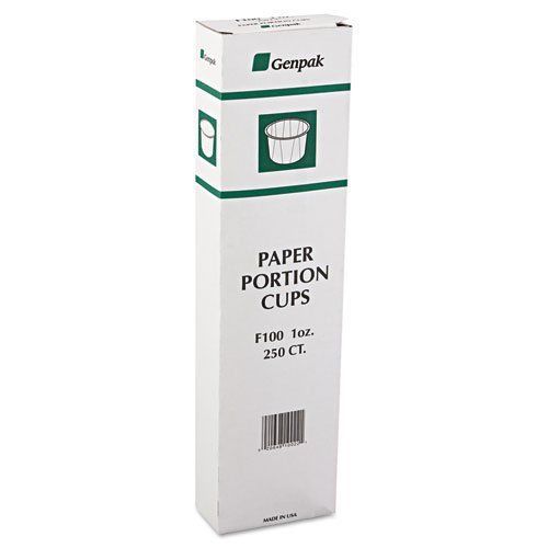 Genpak 1 oz paper portion cups in white for sale