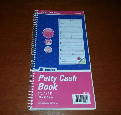 Adams Two Part Petty Cash Book - 50 Sheet[s] - Spiral Bound - 2 Part - (sc1156)