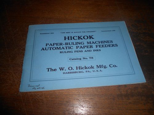Hickok Paper Ruling Machinery Catalog