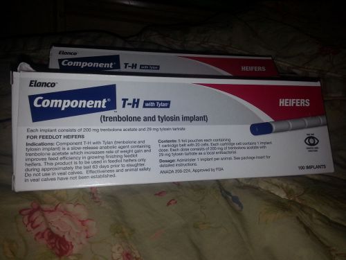 Component-TH cattle implants 20 doses..Trenbolone Acetate 200 mg per dose