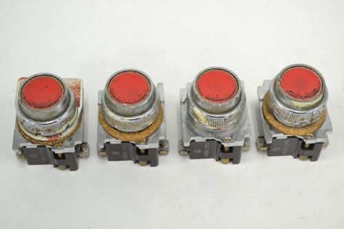 LOT 4 CUTLER HAMMER 102501 RED PUSHBUTTON SWITCH 600V-AC B355969