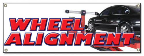 Wheel Alignment Banner Advertising Sign Display for Automotive Repair Mechanic