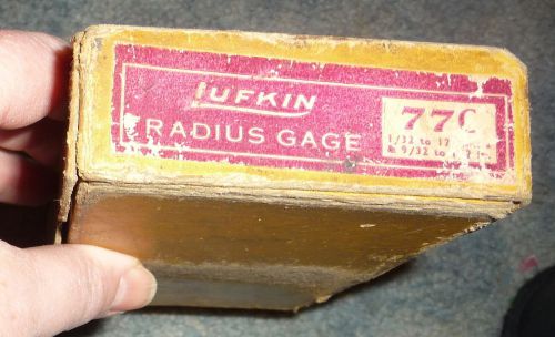 vintage Lufkin Radius Gage 770 EMPTY box,tool machinist