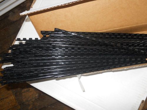 BLACK Plastic binding comb spines 1/4 inch case of 100.