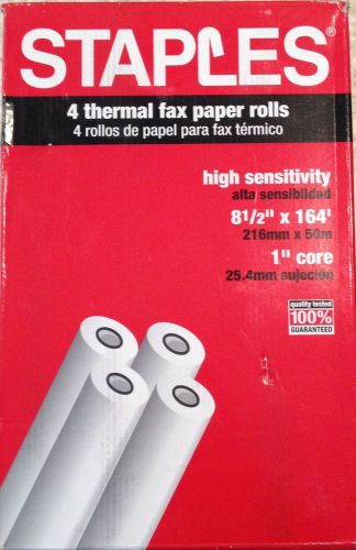 2 HIGH SENSITIVITY 1 INCH CORE (2.5 cm), 8.5in x 164 ft.(50m) THERMAL FAX PAPER