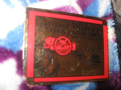hit or miss show plaque messinger gas engine