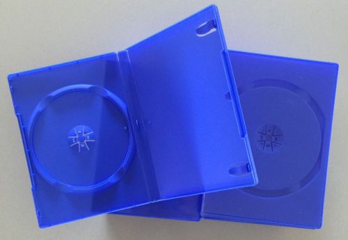 18 -- NEW 14mm Solid Blue Standard Single DVD Case -- other colors available