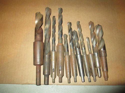 Machinist drill bits Ampco Cleveland Red Shield GTD Morse mixed lot of 11 bits