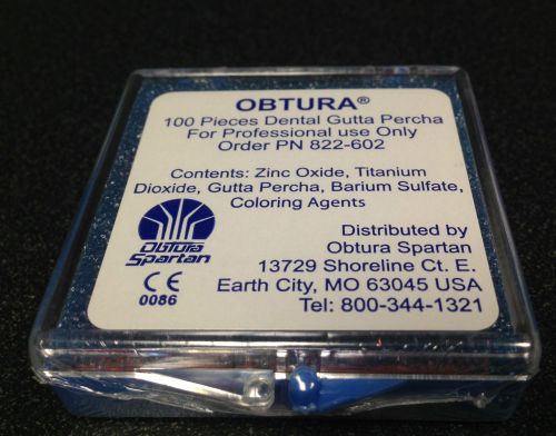 One pack of Obtura Gutta Percha Pellets with 100 pellets. Exp. 12/12