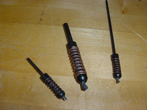 SPRING LOADED DRILLS LOT OF 3 PCS #30 AND 1/4&#034; DIAMETERS