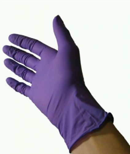 100 powder free purple nitrile gloves sz medium