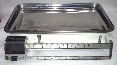 Nice balance de manage vintage terraillon scale chrome removeable tray 10kg max for sale