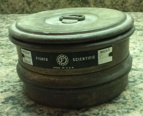 Vintage Fisher-Scientific &#034;Mesh&#034; Series Sieve/Sifter-Mesh 100 Made in USA