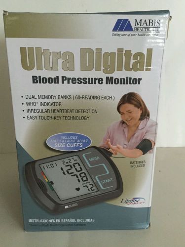 Mabis Ultra Digital Blood Pressure Monitor with Regular and Oversize Cuffs, x3