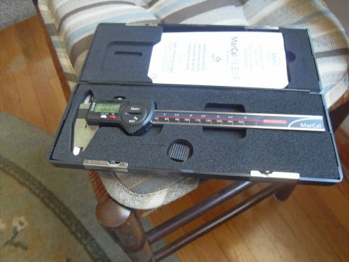 mahr 6&#034; 150 mm thumb slide govt. type digital calipers/hard form fitted case #54