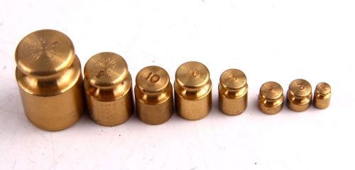 Brass Gram Weights Set Measurments Scale Calibration R9