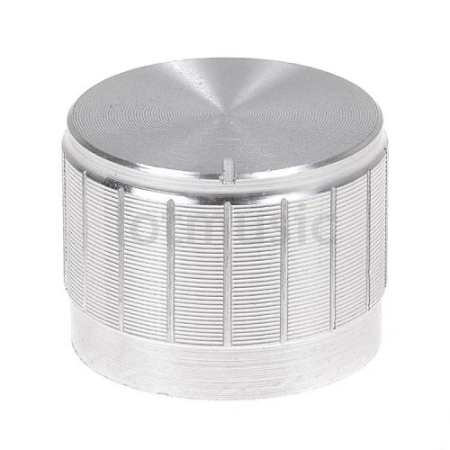 Silver Aluminum Knob for Rotary Taper Potentiometer Hole 6mm 23x17mm