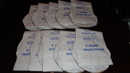 ProTeam 6qt Micro filtered Paper Bags 10 Pack Replacement