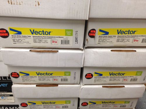 15 cases Vector (Blank White Copier Tabs) 5th position 110# 250 sets per case