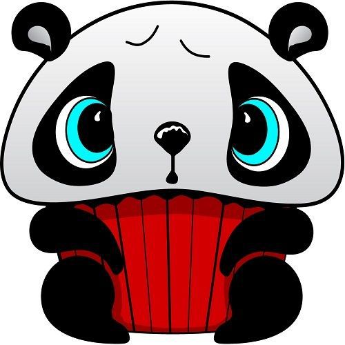 30 Custom Panda Cupcake Personalized Address Labels