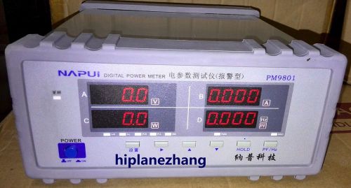 Bench TRMS Voltage Current Power Factor &amp; Power Meter Analyzer Test Alarm PM9801