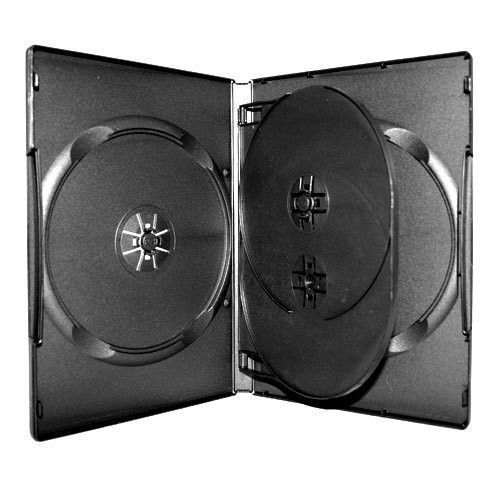 Lot of 100 DVD Quad Cases - Standard Size 14mm - Holds 4 Dvds