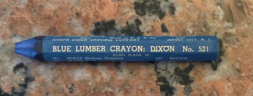 NOS Vintage 50’s Dixon 521 Blue Construction Lumber Crayon 4.75&#034; Long