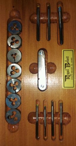 Regal Beloit &amp; Helios 16-pc. Tap &amp; Die Set Vintage Wooden Box
