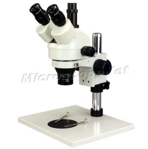 3.5-45x zoom trinocular stereo microscope+0.5 auxiliary lens large field of view for sale