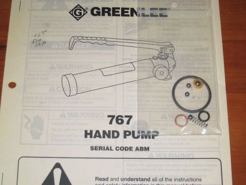 Greenlee 767 hydraulic hand pump seal kit #04343 for sale