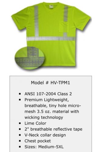ANSI 107-2004 Class 2 Shirt. Breathable Tape. Air Flows Through ( Lot Of 3 )