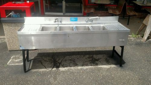 4 compartment bar sink