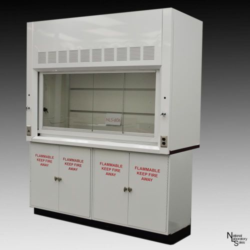6&#039; chemical laboratory fume hood w/ flammable cabinets  &amp; epoxy top (nls-606) for sale