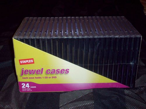 STAPLES #390178 10 MM  THICK CD /DVD JEWEL CASES 24 PACK