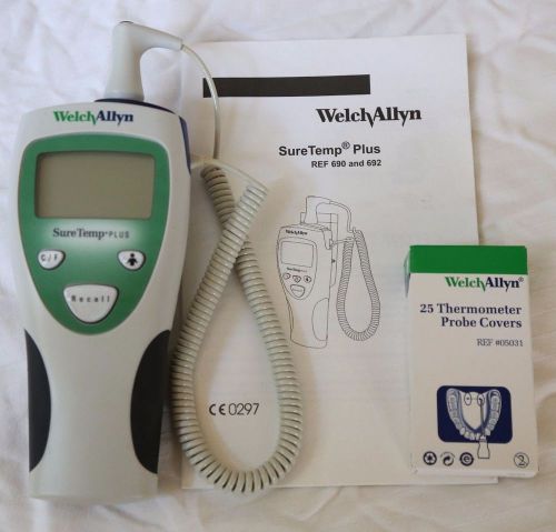 Welch Allyn Sure temp 690 Plus + Thermometer with probe and new probe covers