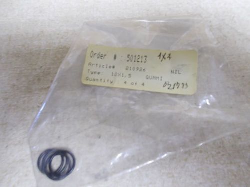 New gummi industrial pump o-ring seals, lot of 4 210926 12x1,5 *free shipping* for sale