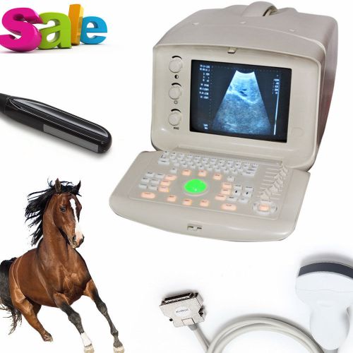 Vet/animal  ultrasonic ultrasound scanner + convex +rectal probes free 3d ce for sale
