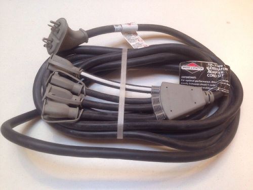 NEW Generator Adapter Cord Briggs &amp; Stratton 25 ft, 20amp Cord Set w/ 4 Outlets