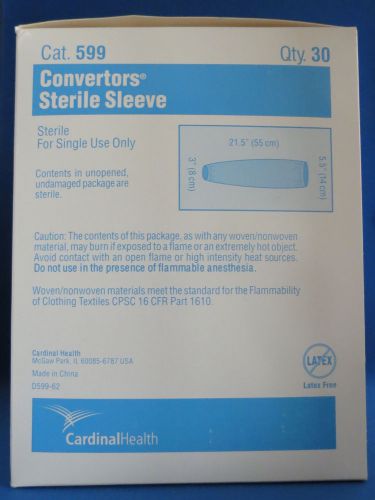 Cardinal health convertors disposable sleeves pk30 # 599 for sale
