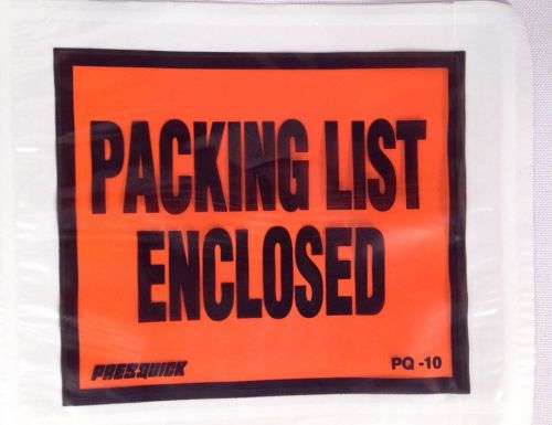 100 PACKING LIST ENCLOSED Peel &amp; Stick Adhesive Envelope/ Pouch 4.5&#034; x 5.5&#034; NEW