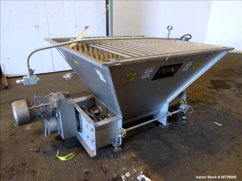 Used-mepaco dual auger feeder, model 105, 3,000 pound capacity, 304 stainless st for sale