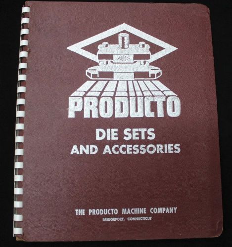 1953 VTG Producto Machine Co. Die Sets Accessories Catalog Book Bridgeport Conn.