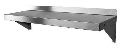 Stainless wall mount shelf 14&#034; x 84&#034; w/ mounting brackets - ws-w1484 for sale