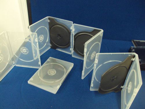 75 Triple CD DVD Type Ameray Cases - Clear Poly Case with Dark Grey Insert