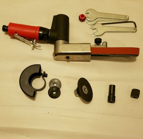 Dynabrade 18025 belt sander, die grinder, 3&#034; locking-type pad and cut-off guard for sale