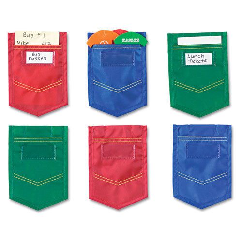 Mini pockets, blue, red, green, 4 x 6, 6/pack for sale