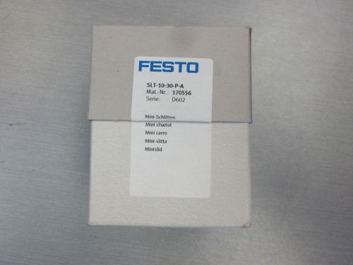 Festo slt-10-30-p-a 170556 mini-slide pneumatic cylinder w/ adjustable end stops for sale